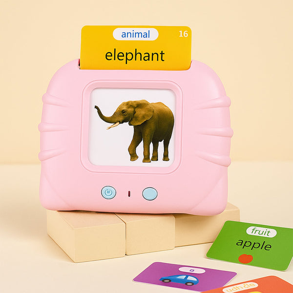 Preschool Learning Toys Flash Cards for Small Kids Educational Toys English Words Learning Machine for Kids with 224 Words, Birthday Gift for Kids Intelligent Electric Kids Language Card (1 Set)